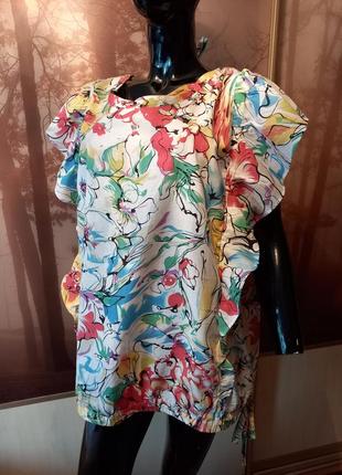 Стиль прованс хлопковая свободная блуза 24 р1 фото