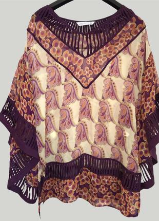 Zara шовкова блузка оверсайз.1 фото