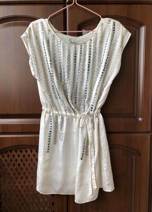 Платье-туника с бисером