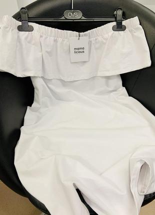 💙💛 sale біла хлопкова сукня сарафан для вагітних mamalicious
