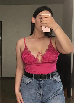 Боді атласне з кісточками