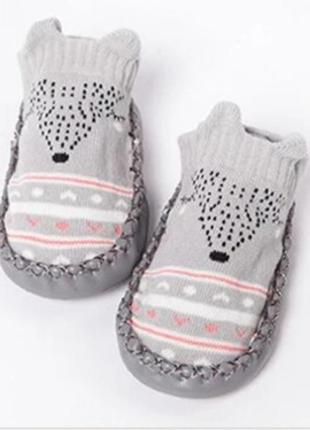 Тапочки - носки для малышей 13см, противоскользящие1 фото