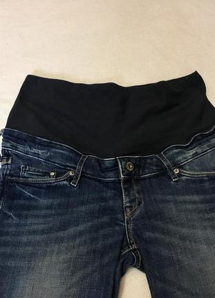 Шорти джинсові для вагітних h&m сині4 фото