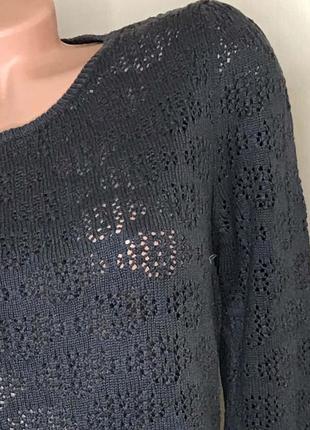 Сіра кофта, ажурна вязка 2