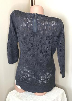 Сіра кофта, ажурна вязка 3