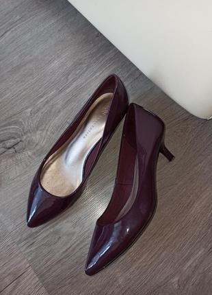 Бордовые классические туфли, 25см стелька2 фото