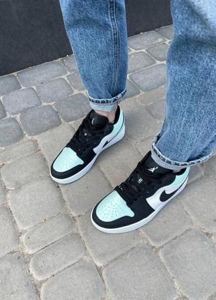 Кросівки jordan 1 low “light mint”5 фото