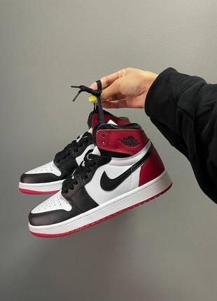 Кросівки nike air jordan retro 1 « satin red »8 фото