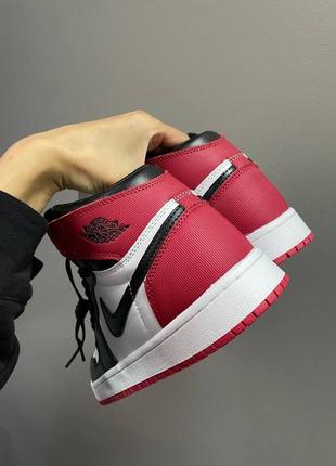 Кросівки nike air jordan retro 1 « satin red »7 фото