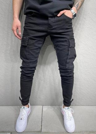 Джинси джоггеры чоловічі чорні туреччина / джинсі джогери чоловічі штани штани чорні турречина1 фото