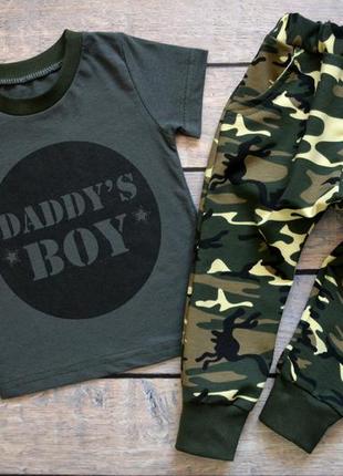 ✔ крутой костюм "daddy's boy" папин сын (рост 74-80, 80-86, 86-92, 92-98, 98-104, 104-110)1 фото