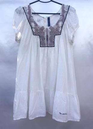 Плаття з вишивкою коттон оверсайз нарядное лёгкое летнее платье оверсайз