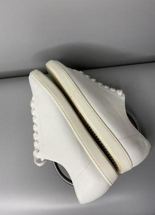 Cos белые кожаные кроссовки кеды натуральная кожа на шнуровке острый носок слипоны rundholz owens6 фото