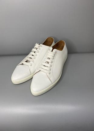 Cos белые кожаные кроссовки кеды натуральная кожа на шнуровке острый носок слипоны rundholz owens2 фото