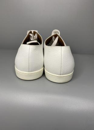 Cos белые кожаные кроссовки кеды натуральная кожа на шнуровке острый носок слипоны rundholz owens4 фото