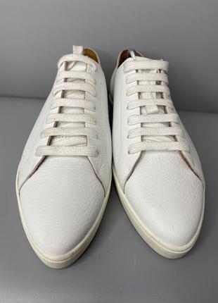 Cos белые кожаные кроссовки кеды натуральная кожа на шнуровке острый носок слипоны rundholz owens8 фото