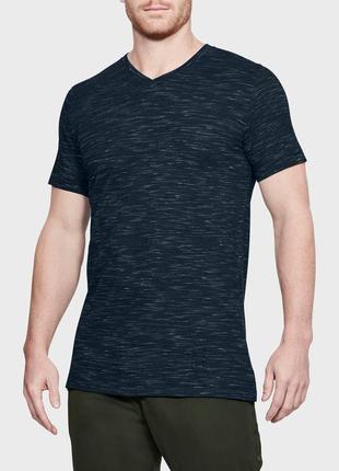 Футболка under armour sportstyle core v neck tee blue