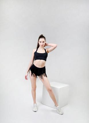 Костюм с высокими шортами для занятий pole dance, фитнесом, йогой s-82