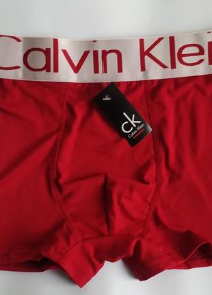 Красные модные мужские трусы с толстой резинкой calvin klein