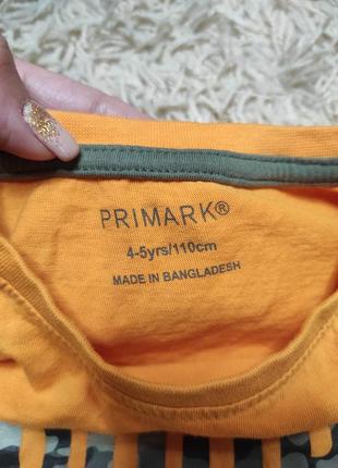 Х/б футболочка primark, коттоновая натуральная футболка на 4-5 лет3 фото