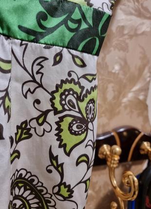 100% шовк топ майка з квітковим українським стилем шовкова шелк шелковая silk4 фото