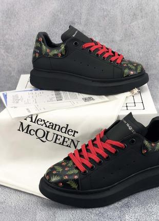 Женские кожаные кроссовки alexander mcqueen6 фото