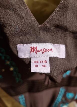 100% шовк топ майка вишивка monsoon silk шовкова шелк шелковая українське4 фото