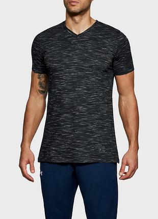 Футболка under armour sportstyle core v neck tee черн.
