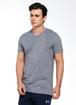 Футболка under armour sportstyle core v neck tee сер.9 фото