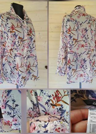 100% котон фірмова натуральна котонові базова сорочка в ніжний квітковий принт оверсайз