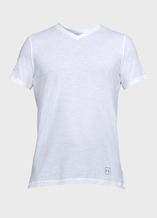 Футболка under armour sportstyle core v neck tee бел.5 фото