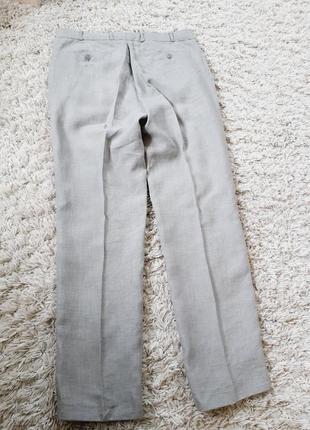 Летние лёгкие льняные классические мужские брюки, angelo litrico,  p. l3 фото