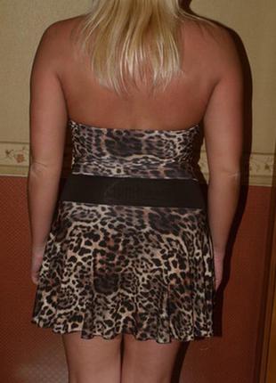 Красивенное нарядное леопардовое платье2 фото