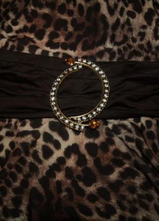 Красивенное нарядное леопардовое платье4 фото