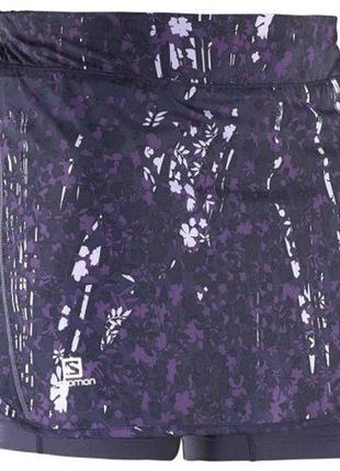 Спортивна подвійна спідниця з внутрішніми шортами salomon1 фото