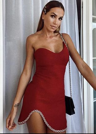 Красное платье зара zara