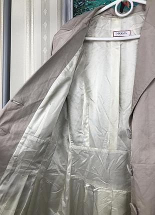Бежевий бавовняний плащ 🧥 max&co ( max mara ) 6