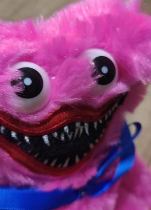 Іграшка кісі місі рожева з пластиковими очима 35 см