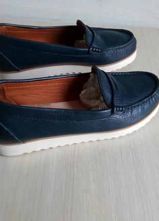 Легкие кожаные  туфли-мокасины, 36 р., (23, 5 см )9 фото