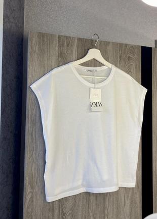 Футболка белая zara xs и s