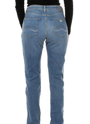 Armani jeans 27 светло-голубые джинсы на высокой посадке узкие