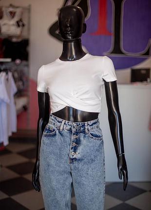 Классный хлопковый топ с перекрестом от wearme