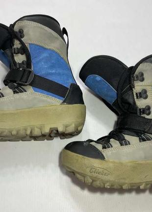 Ботинки для сноуборда crazy creek, clicker, кожаные, 39р., 26 см