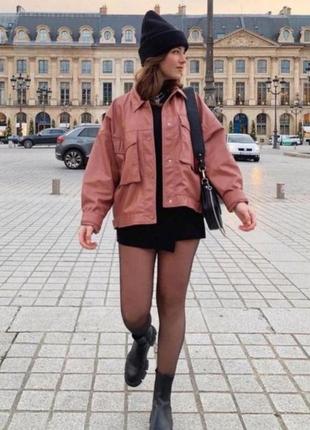 Куртка из экокожи zara