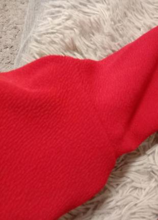 Фактурне яскраве червоне плаття з рукавом дзвіночок4 фото