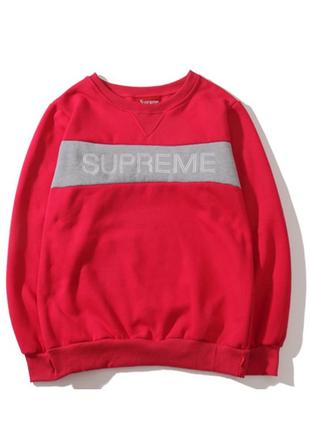 Малиновий світшот supreme (толстовка, світшот, кофта)