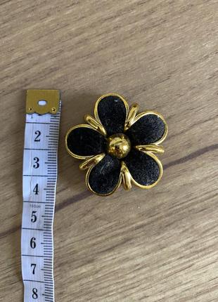 Цветок бархатный золотисты для скрапбукингу  для поделок1 фото