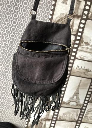 Маленькая мягкая дородная  сумочка - кошелёк через плечо2 фото