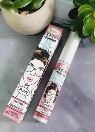 Оригінал високопігментований блиск для губ thebalm balmjour creamy lip stain hello оригінал блиск для губ