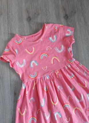 Платье сукня трикотаж розовое,5-6 лет